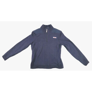 Vineyard Vines Fleece Quarter Zip Men's Size Small Blue Pullover 134578